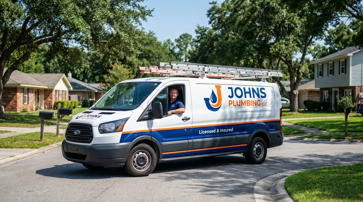 Johns Plumbing LLC service van in Paintsville, KY