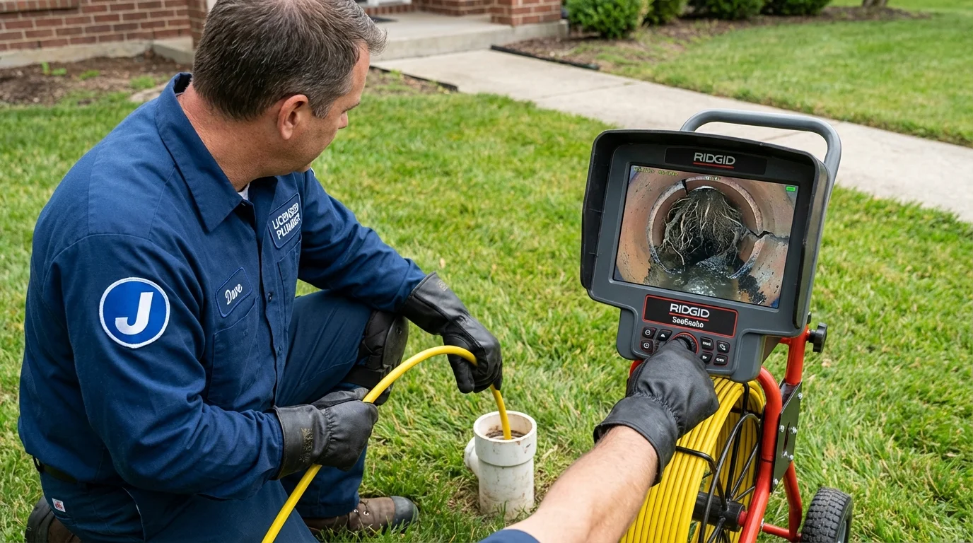 Sewer camera inspection being performed by Johns Plumbing LLC in Paintsville